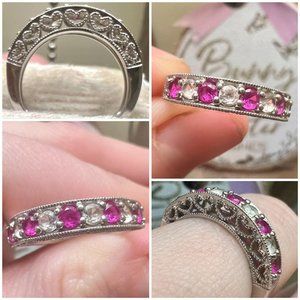 10k pink sapphire ring